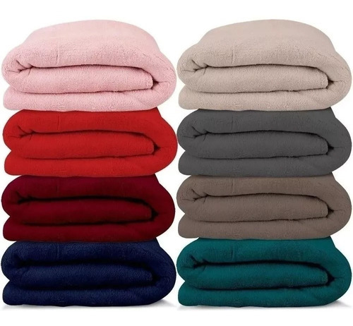 Mantas Soft Cobertor Casal Microfibra Toque Macio Cor Cores Sortidas