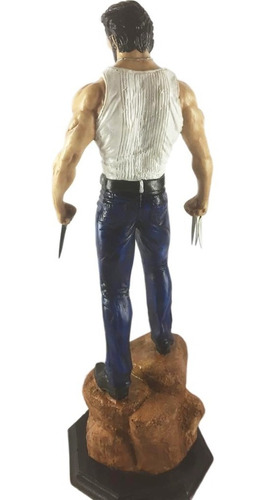 Boneco Estátua Logan X Wolverine Em Resina 37cm X-men