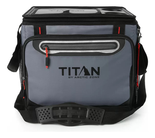 Titan Hielera Plegable Para 40 Latas Gris