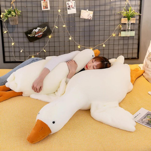 Almohada De Peluche Infantil Big Goose, Bonita Muñeca De Gan
