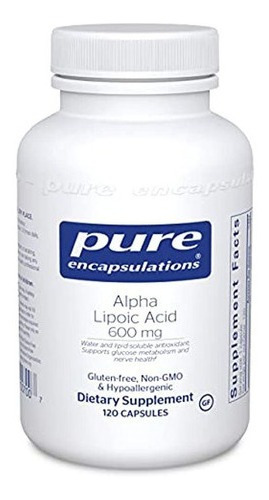 Pure Encapsulations Acido Alfa Lipoico 600 Mg | Suplemento 