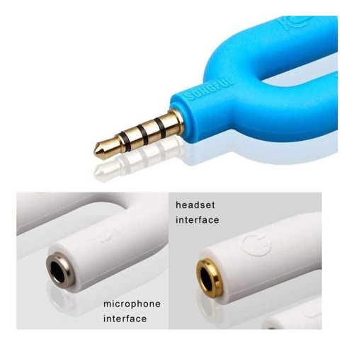Imagen 2 de 2 de Adaptador Jack 3.5 Mm Celular Table Ps4 A Mic Y Auricular Pc