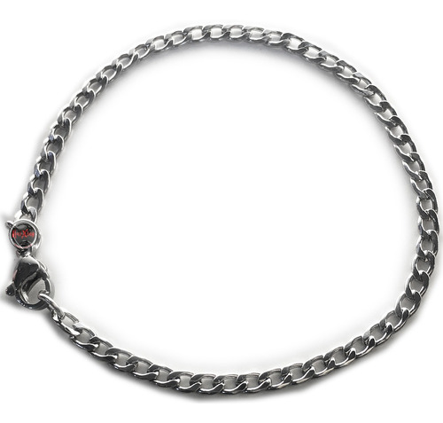 5 Pulsera Hombre Groumet Plana 112nk-21cm Acero Quirugico