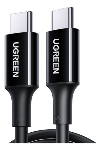 Cabo De Carregamento Ugreen Usb 2.0 Tipo C 5a Macho 1m Preto