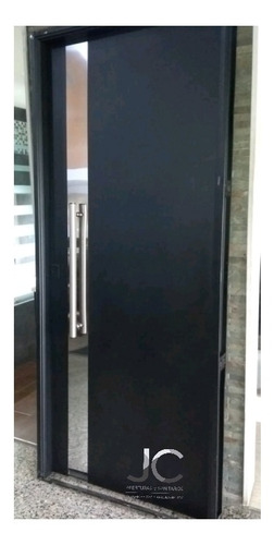 Puerta Nexo Semi Premium Modelo 980 Negra Con Acero