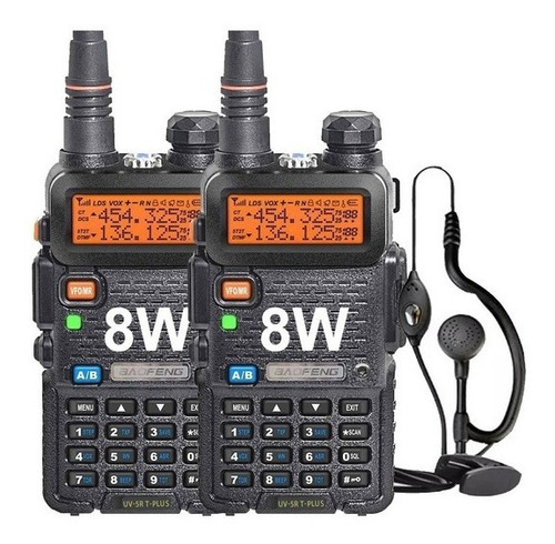 Kit X 2 Handy Walkie Talkie Baofeng Uv5r 8w Con Auriculares