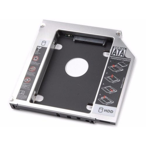 Imagem 1 de 4 de Adaptador Caddy Dvd Sata Para Hd Ssd Notebook Drive 9.5mm