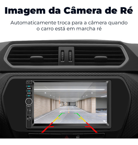 Central Multimídia Universal 1 Din Espelha Android Ios Usb