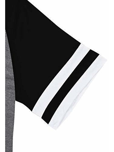 Imagen 5 de 5 de Tops De Rebote De Béisbol Para Mujeres Raglan Long Sleeve Su