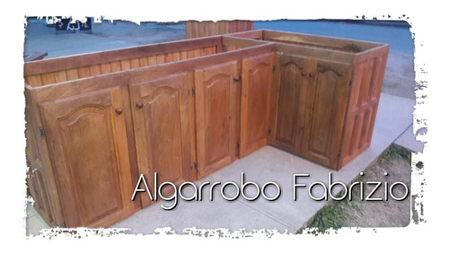 Mueble De Cocina Alacena Bajo Mesada Algarrobo