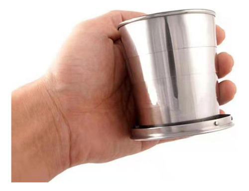 Vaso De Chupito Plegable Telescópico De Viaje De Acero Em