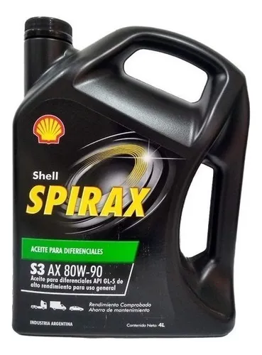 Aceite Shell Spirax S3 Ax 80w90 X 4 Litros