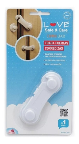 Imagen 1 de 2 de Traba Puerta Corrediza Love 8852 Seguridad Bebe By Creciendo