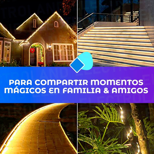 Imagen 7 de 10 de Manguera Led 5 Metros Flexible 8 Efectos 220 Silicona
