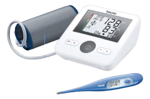 Kit de baumanômetro de braço digital Bm27sb/termômetro digital branco