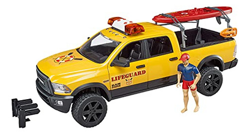 Salvavidas Toy Bruder Ram 2500 Power Wagen Con Figura Y Sup