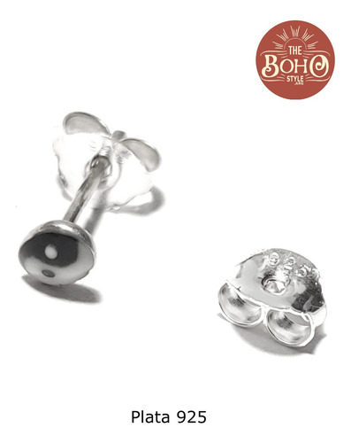 Aro Miniatura Solitario Plata 925 Yin Yang Por Unidad