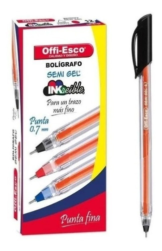 Esfero Semigel Offi-esco X 12 - Unidad a $958