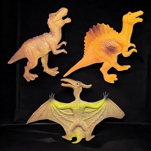 Dinosaurios Set De 12pz T - Rex Cuello Largo Pterodáctilo