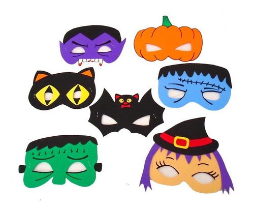 Antifaces - Mascaras De Halloween De Goma Eva -cotillón - | MercadoLibre