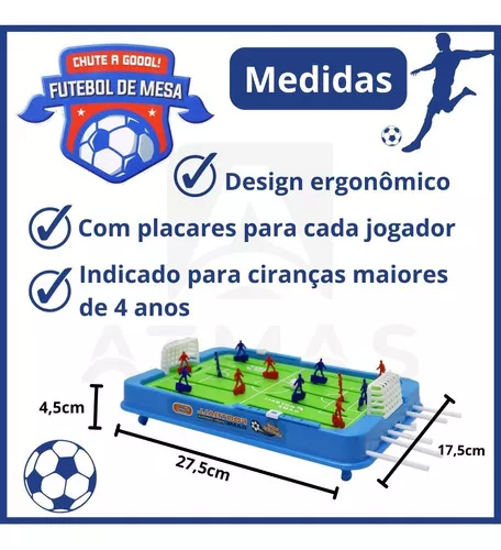 Mini Jogo Futebol De Mesa Portátil Arena Infantil Gol A Gol