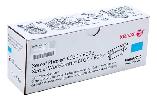 Toner Xerox 106r02760 Cyan Tinta Cian