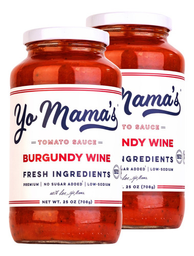 Yo Mama's 2Pack Salsa Vino de Borgoña Francés 708g