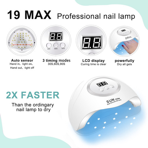 Kit De Esmalte De Uñas, Lámpara De Uñas Led Uv, Kit De Uñas