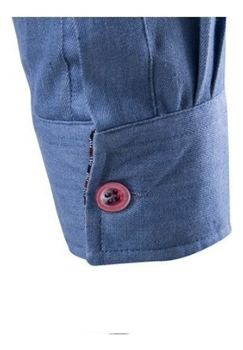 Camisa Vaquera De Manga Larga De Corte Ajustado Para Hombre