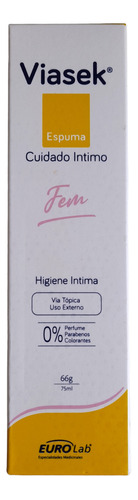 Viasek Fem Espuma Cuidado Intimo Ph 4,5 75ml Higiene Femenin