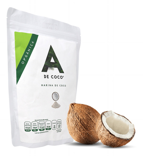 Imagen 5 de 6 de A De Coco, Harina De Coco Orgánico, 500 Gramos