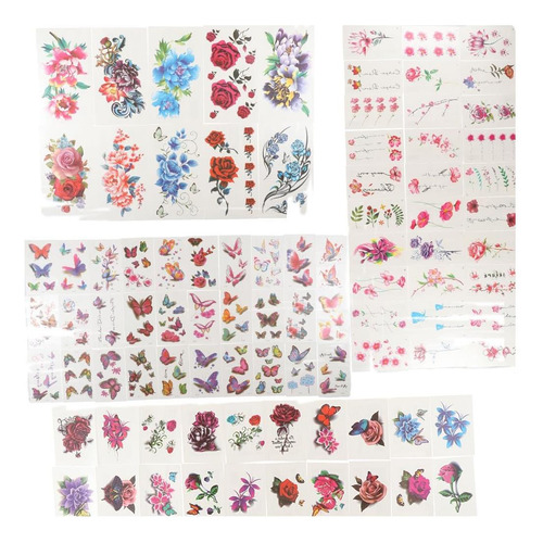 130 Uds. Pegatinas De Tatuaje Temporal, Tatuaje Desechable I