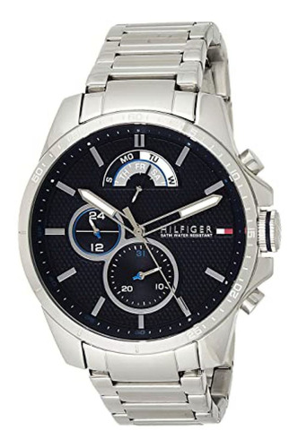 Reloj Tommy Hilfiger 1791348 Plateado Hombre Color del fondo Negro