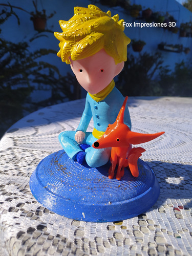 Figura El Principito Y El Zorro. Realizado En Plástico 3d