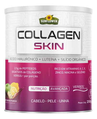 Colágeno Verisol Com Ácido Hialurônico + Luteína +  Silício 