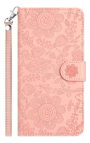 Funda De Piel Para Samsung A06 A16 A05 A15 A25 A35 A55 A14 A24 A34 A13 A12 A32 Con Estampado Floral Estampado, Funda Magnética