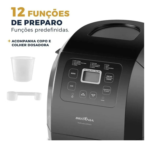 Panificadora Britânia Bpne01 Digital 220v 3l - Bolo