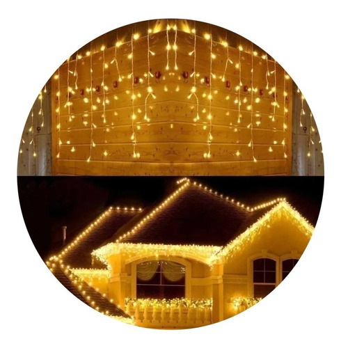 Juego Luces Navidad Cascada 1000 Led 21 Mts Blanco Calido