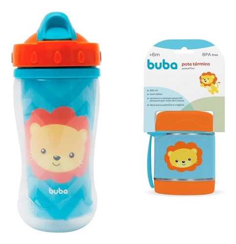 Set Alimentación Vaso Fun + Pote Térmico Buba, Mvd Kids