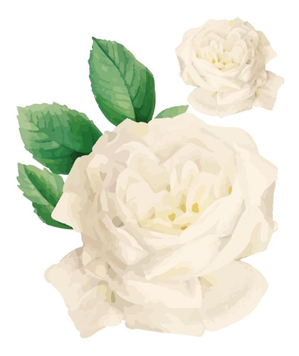 Imagen 2 de 4 de Vinilos Decorativos Flores Rosas Shabby Romantic