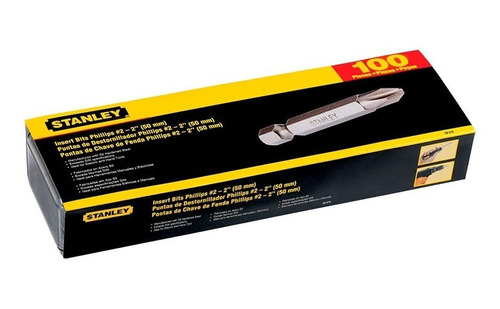 Set De Puntas Destornillador #2 X 2  100 Unds Stanley 68-076