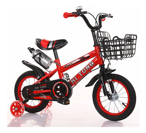 Bicicleta Niños Y Niñas Infantil 12'' Con Rueda Led+hervidor