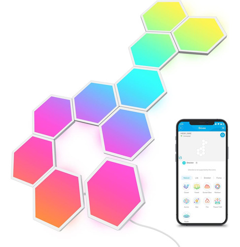 Govee Glide Hexa Light Panels, Smart Led Hexagon Wall Lights