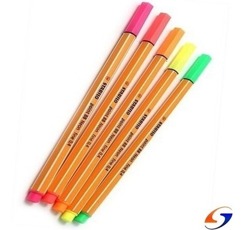 Marcador Stabilo Point 88 Fluo Pack X5 Serviciopapelero