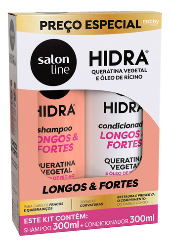 Kit Shampoo+condicionador Hidra Longos & Fortes Salon Line