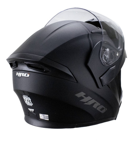 Imagen 4 de 7 de Casco Para Moto Abatible Hro 3400dv Solid Negro Mate S/l