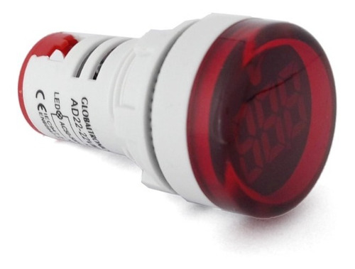 Imagen 4 de 5 de Voltimetro Digital Piloto Led 22mm 50-500 Vac Lampara Luz