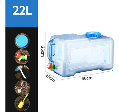 Para Recipiente De Agua Portátil Con Grifo, Cubo De 22