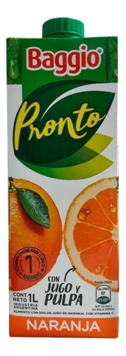 Jugo Baggio Pronto Naranja 8u X 1lt Mataderos