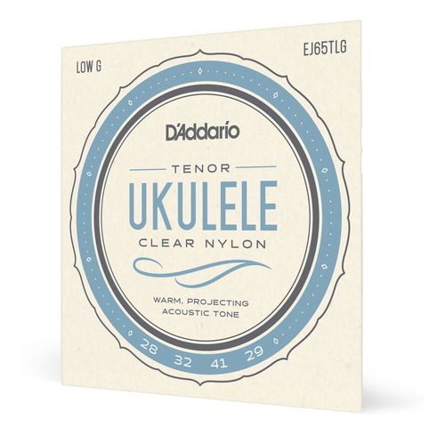 Corda D'addario Para Ukulele Tenor Ej65tLG Low G - Ec0547